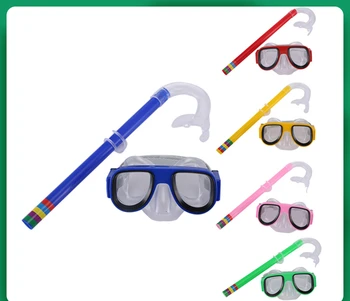 Otrok Potapljanje Plavanje Očala Scuba Dihalke Plavati Nepremočljiva Masko Anti-fog PC Plavalna Očala Snorkel Komplet Pribor Za Otroke