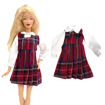 NK1 Kos Vroče Prodaje 1/6 lutka Sodobna Oblačila Za Barbie Lutka v Šoli enotno Obleko obleko za 1/6 FR Lutka Igrače