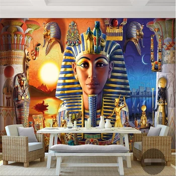 beibehang stene papirja 3d zidana dekor luči Sodobnih Egiptovske Kulture Starodavne Civilizacije umetnosti Restavracija steno papirjev doma dekor