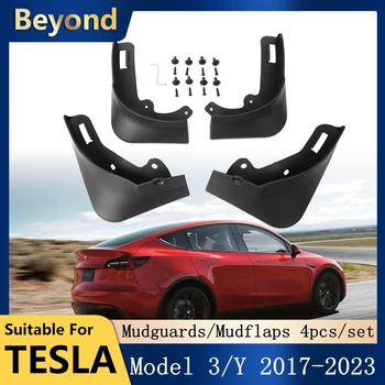 Za Tesla Model Y 2023-2017 Blato Lopute Model 3 Blatnika Spremembe Avto Zunanja Oprema Mudflaps 4Pcs/set