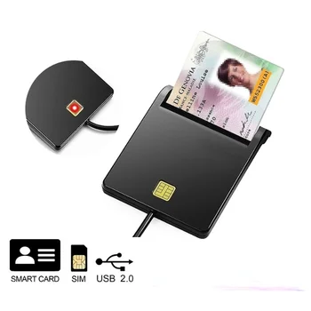 Za Bančne Kartice IC/ID EMV card Reader Visoko USB Smart Card Reader za Windows 7 8 10 Linux USB CCID ISO 7816