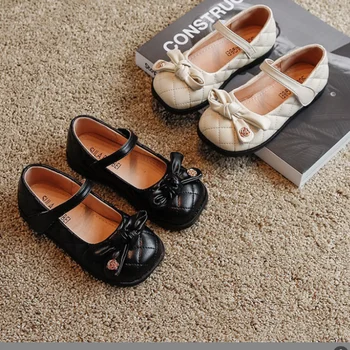 Dekleta'Leather Shoes2023Spring Novo korejska Različica Dekleta'Soft Dnu Princesa Čevlji Otrok'sShoes Stu dent Čevlji Mary Jane Čevlji