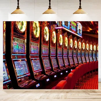 Gaming Igralni Avtomati Fotografija Ozadje Srečo Zmagovalec Play Casino Pri Igri Gamble Dvorani Ozadju Las Vegas Rojstni Dan Stranka Dekor