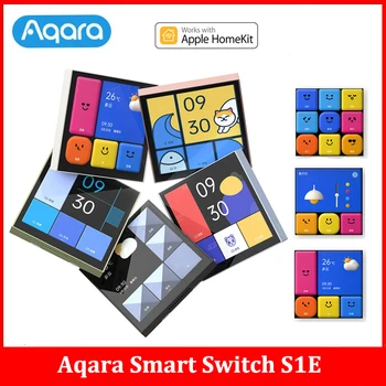 2023 Aqara Smart Stikalo S1E Touch Control 4 Full LED Števec Koledar Moč Statistike Scene Nastavitev Oddaljenega Za Homekit Aqara APP