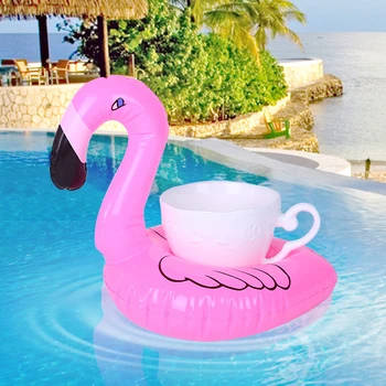 Mini Napihljivi Držalo Za Pijačo Skodelico Samorog Flamingo Bar Coasters Bazen, Vrt Float Kopanje Bazen Igrača Stranka Dekoracijo