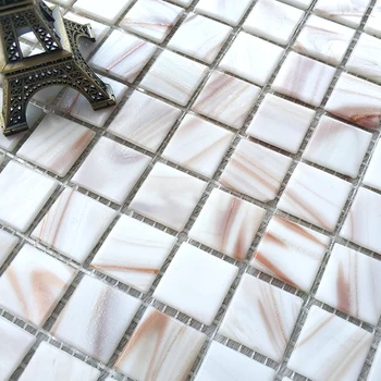 Bela steklo, ploščice, mozaik za kuhinje backsplash
