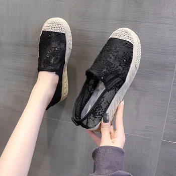 Poletje 2023 Nov Debel Edini ženski Čevlji korejska Različica Fashion Lace Dihanje Očesa Priložnostne Čevlji za Ženske Zapatos De Mujer