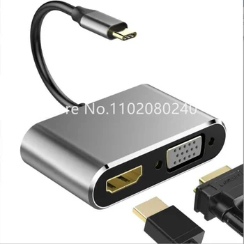 10Pcs/Veliko USB C 4K Tip C do HDMI je združljiv USB3 VGA.0 HUB Adapter za Samsung S10 S20/S9/S8 Za Huawei Mate 20/P30 Pro