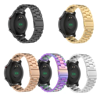 22 mm Watchband za Samsung Galaxy Watch 3 Tri-noga iz Nerjavečega Jekla, Trak za POLAR Peska X za Ticwatch PRO za Huawei GT 2e