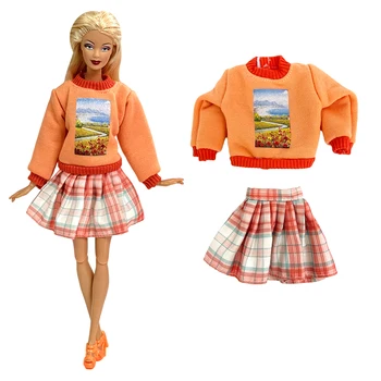 NK 1 Nastavite Rumene Obleke Princess Obleke, Casual Krilo za Barbie Lutka Obleko za 1/6 BJD Lutke Hiša Girl 's lutka dodatki
