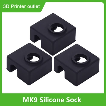 3pcs MK9 Hotend Silikonski Vložek Grelec Blok Zaščitni Silikonski Pokrov Primeru za Creality Edaja 3 CR-10S Anet A8 3D Tiskalnik