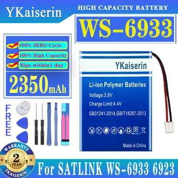 YKaiserin Baterije WS6933 WS 6933 2350mAh za SATLINK TV Digitalni Satelitski Finder Merilnik WS-6933,6923,DVB-S/S2 Baterije