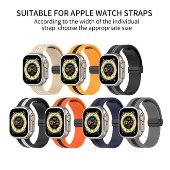Za iWatch 8 7 6 5 4 3 2 1 SE Ultra Pametno Gledati Silikonski Trak Zapestni Trak Smartwatch Watchband Zapestnica Zamenjava Dodatki