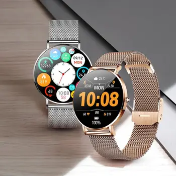 Rose Gold Smart Gledajo Ženske, Moške AMOLED Smartwatch Luksuzni Pametna Ura Za Android IOS Fitnes Tracker Smart-watch Trosmart T8