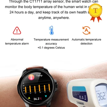 2022 najbolje prodajajo EKG PPG SSF Pametno Gledati moški ženske Srčnega utripa, Krvnega Tlaka, Temperature IP68 Vodotesen AI Medicinske watch