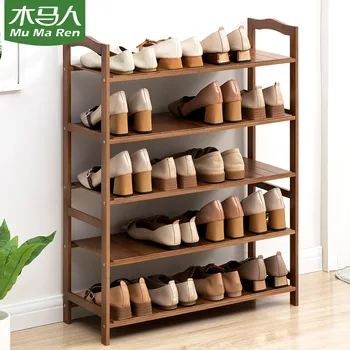 Preprost čevelj, rack montaža dustproof dormitorij vrata notranja gospodinjski multi-funkcionalne bambusa multi-layer čevelj rack omare za čevlje