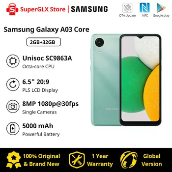 Original Nova Samsung Galaxy A03 Jedro Pametni Unisoc SC9863A Okta-core Android 11 5000mAh Baterije Dual SIM Mobilni Telefon Android