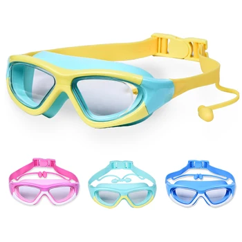 Anti-fog Plavalna Očala Z Čepi Anti-UV Nepremočljiva Bazen Očala Otroci 3-12 Y Potapljanje, Surfanje Očala Plaža Pribor