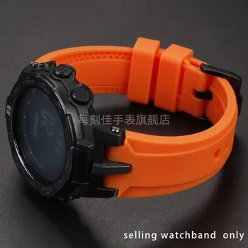 Siliconet trak za Casio Planinarjenje PROTREK Watchband PRW-6100Y/3000/3100/6000 Silikonski moška manšeta watch verige Bracele