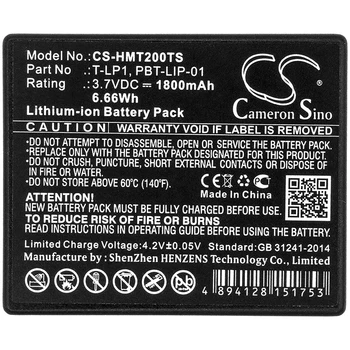 Cameron Kitajsko 1800mAh Baterija Za HME 2GL-523450-G2017 PBT-LIP-01 T-LP1 TMA-BAT-02 Vihar 2.4 GHz, beltstation