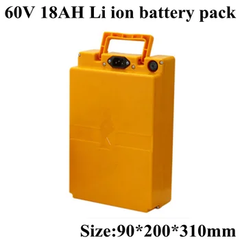 1500W 60v Li-ionske Baterije 60V 17.5 AH z Plastično Ohišje Električna Kolesa Baterije 60V18AH Uporabo NCR GA 18650 Celic, 2A Polnilec