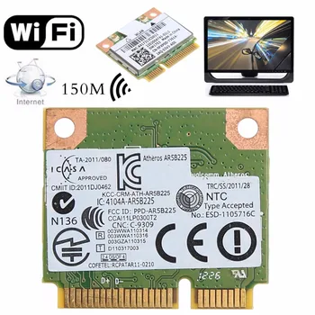 Bluetooth, združljiva V4.0 Atheros AR5B225 WiFi Brezžični Half Mini PCI-E Kartica 802.11 b/g/n za Okna 7 8 8.1 10 Dropship
