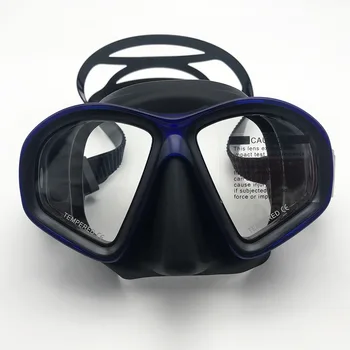 Potapljaška Očala za Potapljanje Usposabljanje Plavanje Silikona, Potapljanje Stekla Kaljeno Steklo HD Anti-fog Maska za Potapljanje
