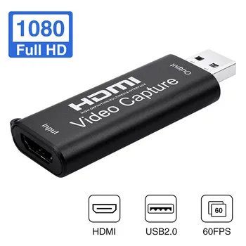 40pc Mini Video Capture Card USB 2.0, HDMI Video Grabežljivac Zapis Polje za PS4 Igra DVD Kamere HD Kamera Snemanje Živo