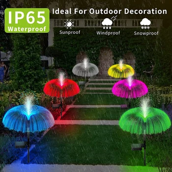 Nova Sončna LED Meduze Luči na Prostem Vrt, Travnik Svetlobe 7 Sprememba Barve Nepremočljiva Teraso, Dvorišče Pot Dekor Sončne Rože Lučka
