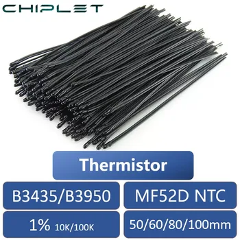 4Pcs 1% Thermistor NTC Negativni Temperaturni Koeficient MF52D 10K 100K Senzor Temperature B3435 B3950 Sonda Trak Vrstice