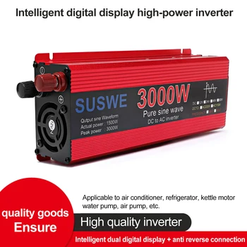 L40 Pure Sine Wave Inverter 12V/24V, Da 110V AC 220V 3000/2000/1000W Napetosti Transformatorja Moči Sončne Converternverter