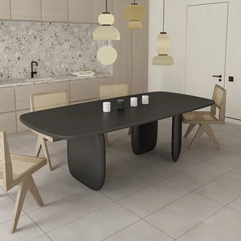 Nordijska masivnega lesa, jedilno mizo in stol kombinacija, moderno in minimalistično majhen družinski restavraciji, jedilno mizo, dolgo mizo, d
