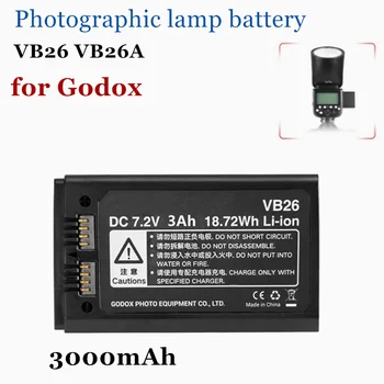 Fotografska lučka VB26 VB26A Li-ionsko Baterijo 3000mAh Nadomestna Baterija za Godox V1S V1C V1N V1F V1O V1P Krog Glave Bliskavice