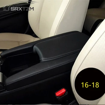 SRXTZM 3pcs Za Honda Civic 10. Gen 2016 2017 2018 Mikrovlaken Usnja Avto Center Konzola Pokrov Armrest Polje zaščitni Pokrov Mat