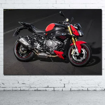 Dekorativne slike BMW S1000 Motobike Motocikel za Ozadje Sliko Platno Krpo Natisnjeni Wall Art Plakat