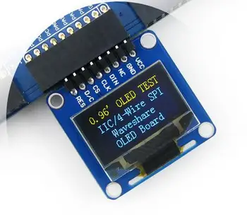 CFsunbird 0.96 palčni OLED OLED zaslon modul 12864 modra in rumena ukrivljeno iglo