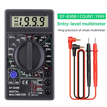 DT830B AC/DC LCD Digitalni Multimeter 750/1000V Voltmeter Ampermeter Ohm Tester Visoko Varnost Ročni Merilnik Digitalni Multimeter