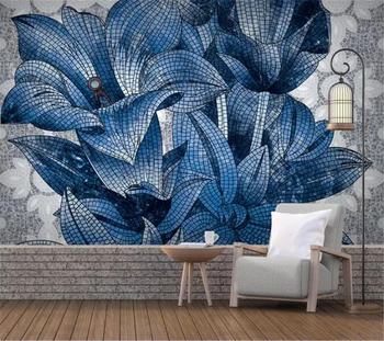 wellyu ozadje po Meri de papel parede Ročno poslikane visoko imitacije mozaik velik cvet ozadje ozadje papel tapiz 3d