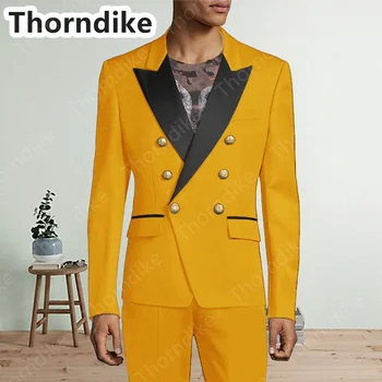 Thorndike 2021 Najnovejše Design Srebro Vrha River Moških Obleko Roza Custome Homme Blazer Moda Slim Fit 3 Kosov (Suknjič+Telovnik+Hlače)