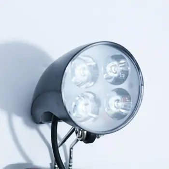 36V 48V eBike Svetlobe Skuter Lučka Električnega Kolesa 4 LED Sprednji Žarometi Ultra-Bright Pozornosti s Rog Hotselling