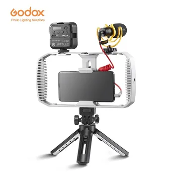 Godox VK1-UC VK1-LT VK1-AX VK1 Primeru Kletko s Hladno Čevelj in 1/4 Vijak za Mobilni Telefon Fotografija Vlog Video
