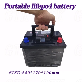 Lifepo4 12V 60AH baterije z BMS električno kolo xenon žarnica led ribolov lučka za golf voziček + 6A polnilnik