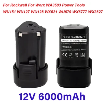 Za Worx WA3505 12V 6000 mAh Li-Ionska Baterija WA3553 WA3503 WA3505 WA3509 WX128 WX382 WX530 WX673 L50 Zamenjavo Baterije