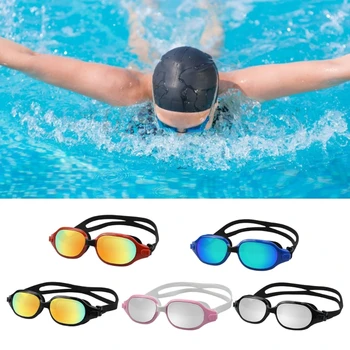 Plavanje Očala Ne Pušča Anti-Fog Bazen Očala, Plavanje Očala za Odrasle Moške, Ženske, Mladi, UV Zaščita Jasno Vizijo 24BD