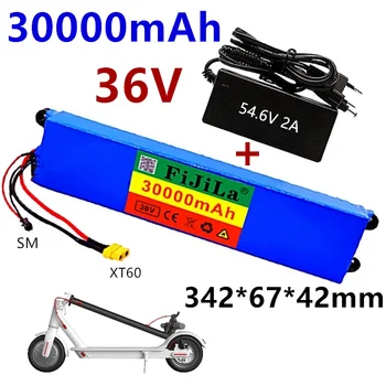 100% novo blok de bateria de íon de lítio 36v 30ah, adequado par xiaomi mijia m365 bateria elétrica skuter bms + carregador