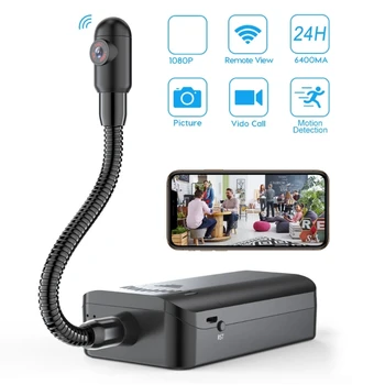 WiFi, Mini Kamero 1080P Zanke Snemanje Home Security IP-Kamere Video Skrivnost Avdio - Snemalnik 6400mAh AXFY
