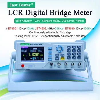 ET4501 ET4502 ET4510 Benchtop Digitalni Most Namizje LCR Tester Meter 10Hz~100kHz zvezno nastavljiva frekvenca