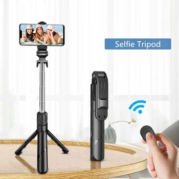 Prenosni Brezžični Bluetooth Selfie Palico Razširljiv Stojalo z Fill Light Daljinsko Fotografiranje za Ios Android Telefon Selfie 1m Palica