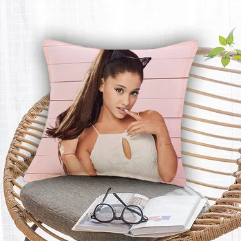 Znak Blazino Kritje Tiskanja Ariana Grande Pillowcover Spalnica Home Office Dekorativne Prevleke Nevidna Zadrga Mehko Ne Zbledi