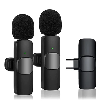 Brezžični Lavalier Mikrofon Za USB-C, Plug And Play, se Zmanjšanje Šuma Samodejno Sinhronizacijo River Mic Live Stream,Vloggers,Razgovor